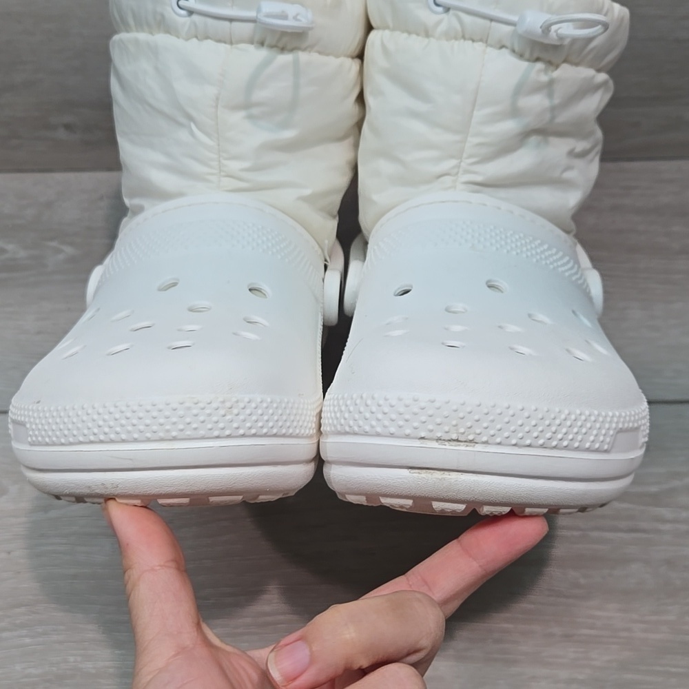 Crocs Women High Top White Clog Boots Shoes Sz 7 - Picture 4 of 10